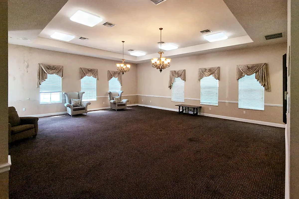 Ballroom with mold in the walls